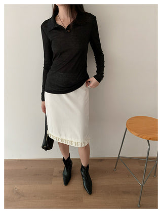 Lace-Up Slim T-Shirt