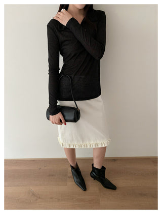 Lace-Up Slim T-Shirt