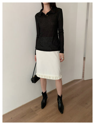 Lace-Up Slim T-Shirt