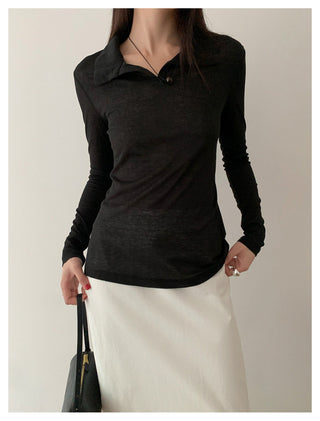 Lace-Up Slim T-Shirt