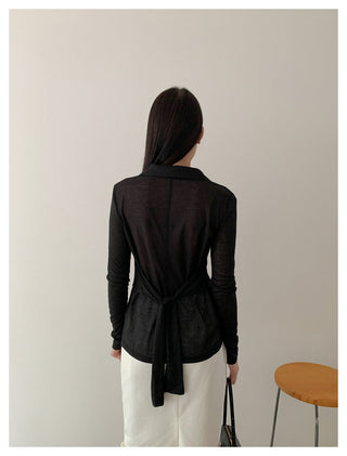 Lace-Up Slim T-Shirt