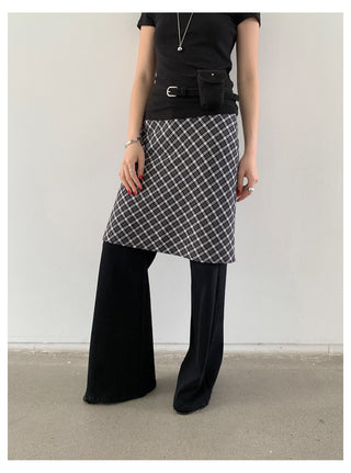 Plaid Slim Skirt