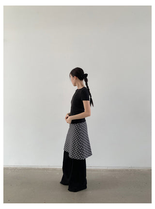 Plaid Slim Skirt