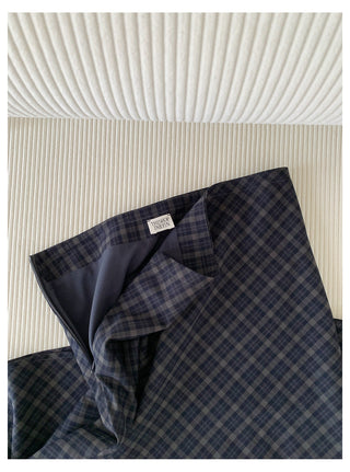 Plaid Slim Skirt