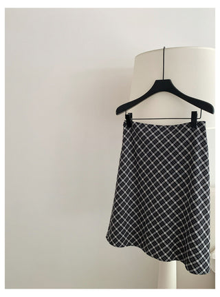 Plaid Slim Skirt