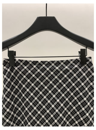 Plaid Slim Skirt