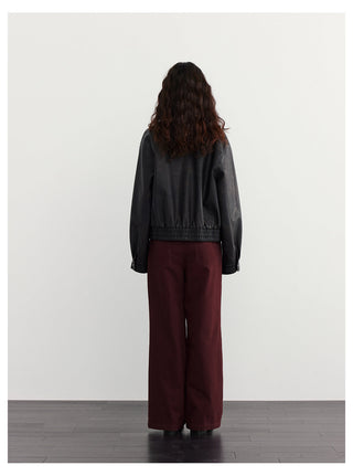 Leather Lapel Jacket