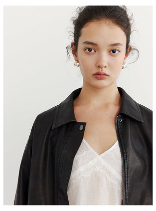 Leather Lapel Jacket