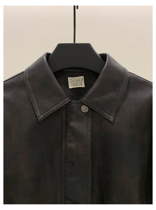 Leather Lapel Jacket