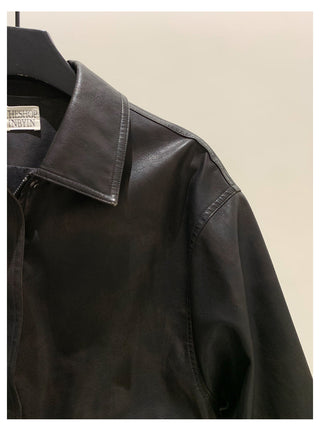Leather Lapel Jacket
