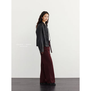 Leather Lapel Jacket