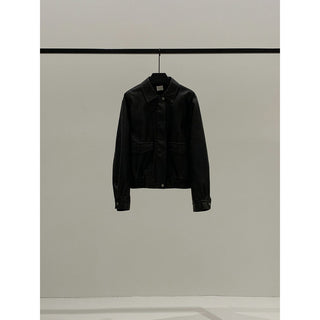 Leather Lapel Jacket