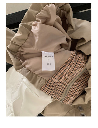 Plaid Trench Coat