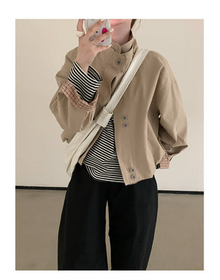 Plaid Trench Coat