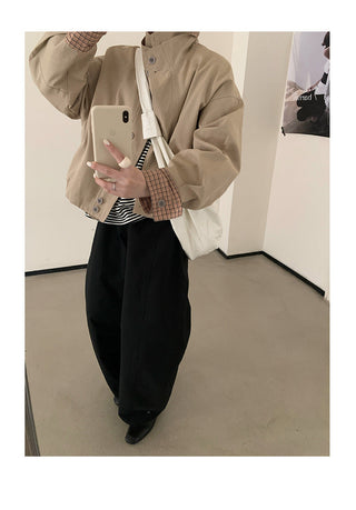 Plaid Trench Coat