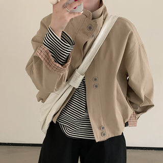 Plaid Trench Coat