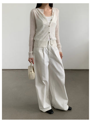 High Waist Straight Trouser