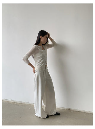 High Waist Straight Trouser