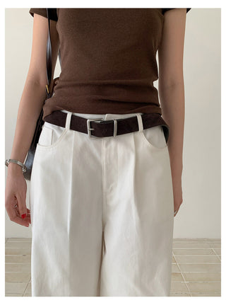 High Waist Straight Trouser