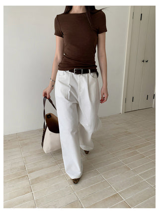 High Waist Straight Trouser