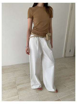 High Waist Straight Trouser