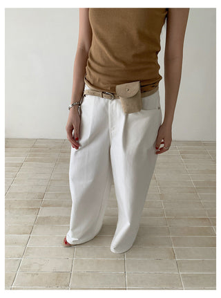 High Waist Straight Trouser