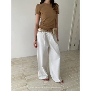 High Waist Straight Trouser