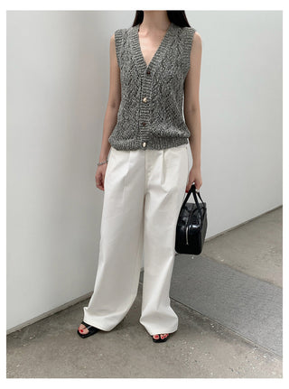 High Waist Straight Trouser