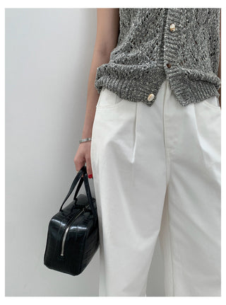High Waist Straight Trouser