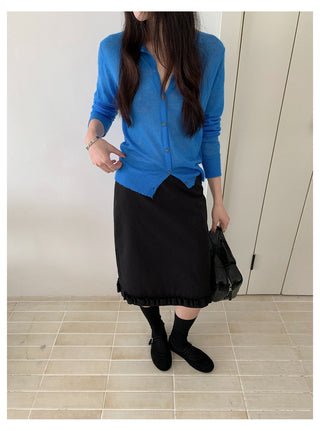 Blue Cardigan Top