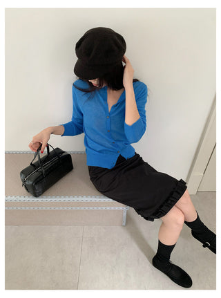 Blue Cardigan Top
