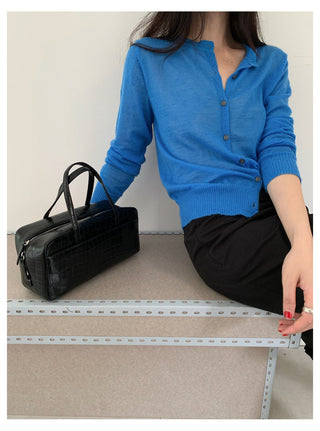 Blue Cardigan Top