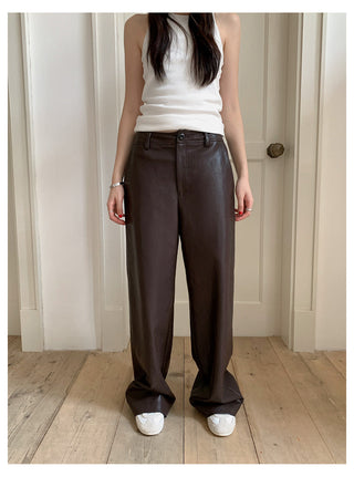 Leather Wax Pants