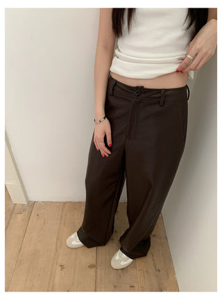 Leather Wax Pants