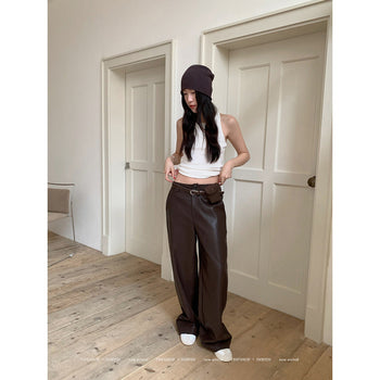 Leather Wax Pants