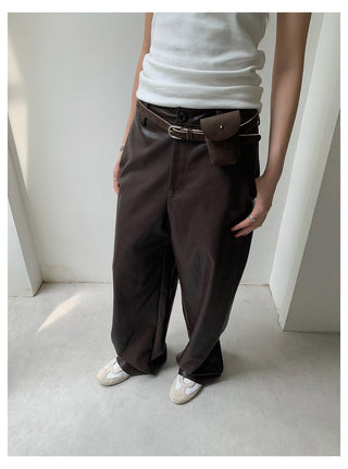 Leather Wax Pants