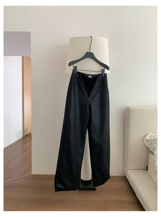 Leather Wax Pants