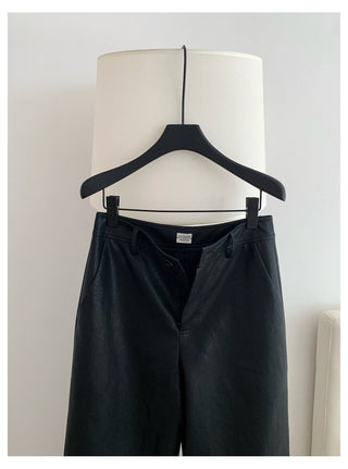 Leather Wax Pants