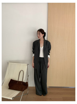 Pinstripe Suit Pants