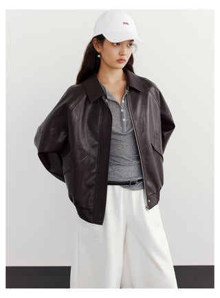 Leather Zip Jacket