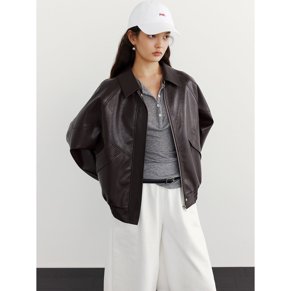 Leather Zip Jacket – Uncut-Trends