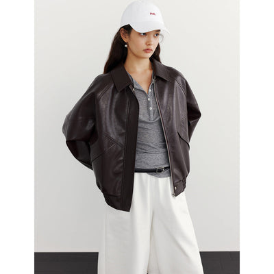 Leather Zip Jacket
