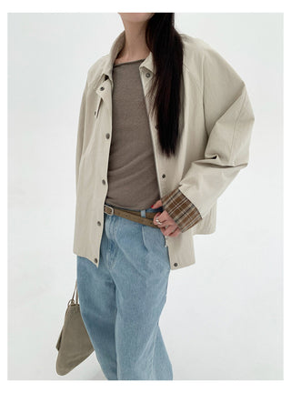 Plaid Cuff Jacket