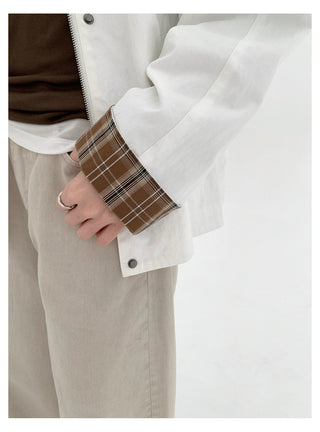 Plaid Cuff Jacket