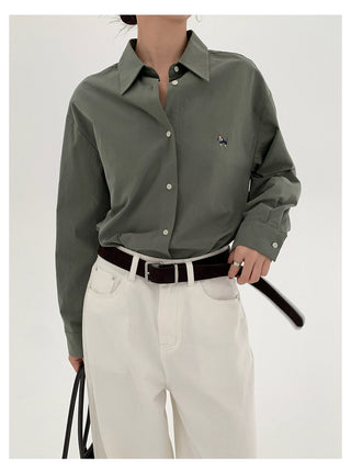 Embroidered White Shirt