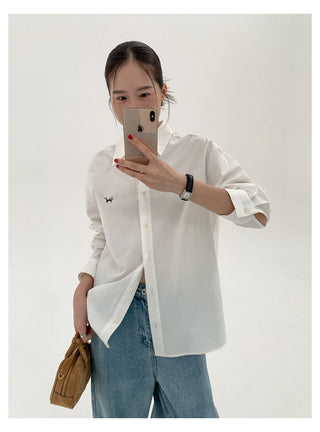 Embroidered White Shirt