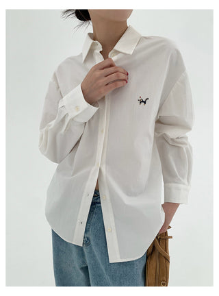 Embroidered White Shirt