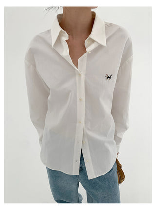 Embroidered White Shirt