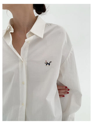 Embroidered White Shirt