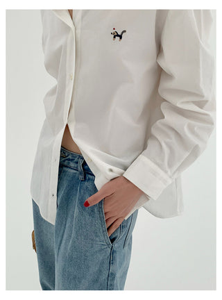 Embroidered White Shirt